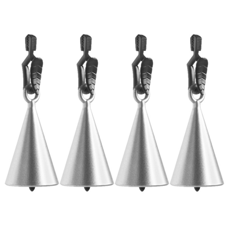 4x stuks tafelkleedgewichtjes zilveren kegels -