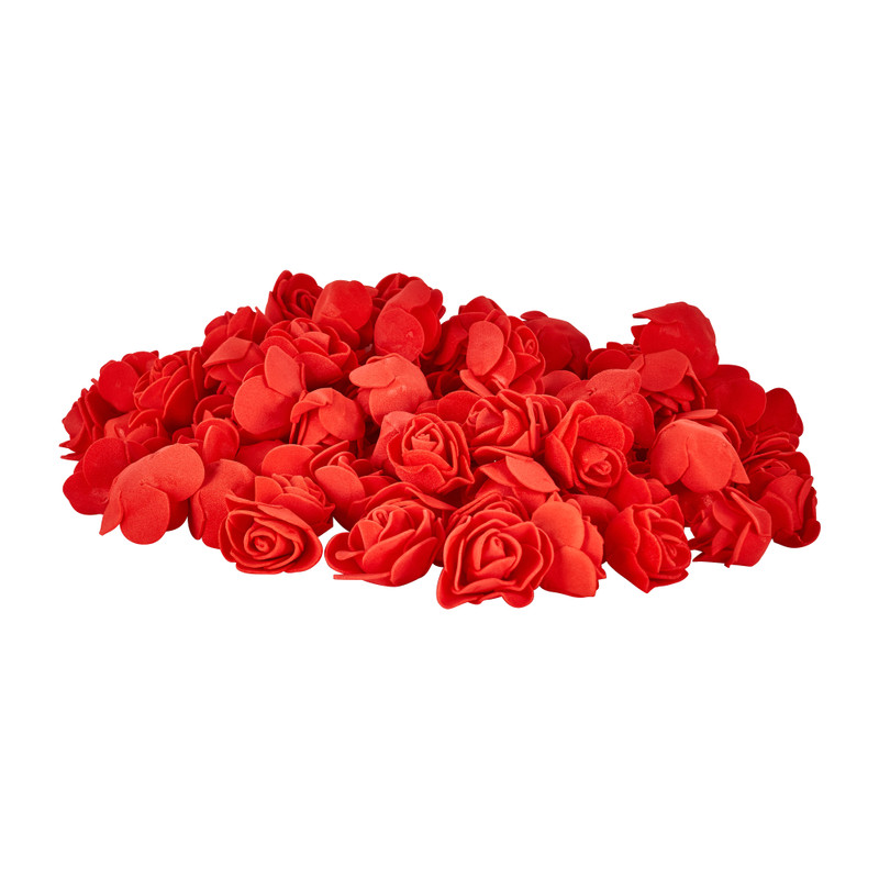 Foam roosjes rood - set van 100