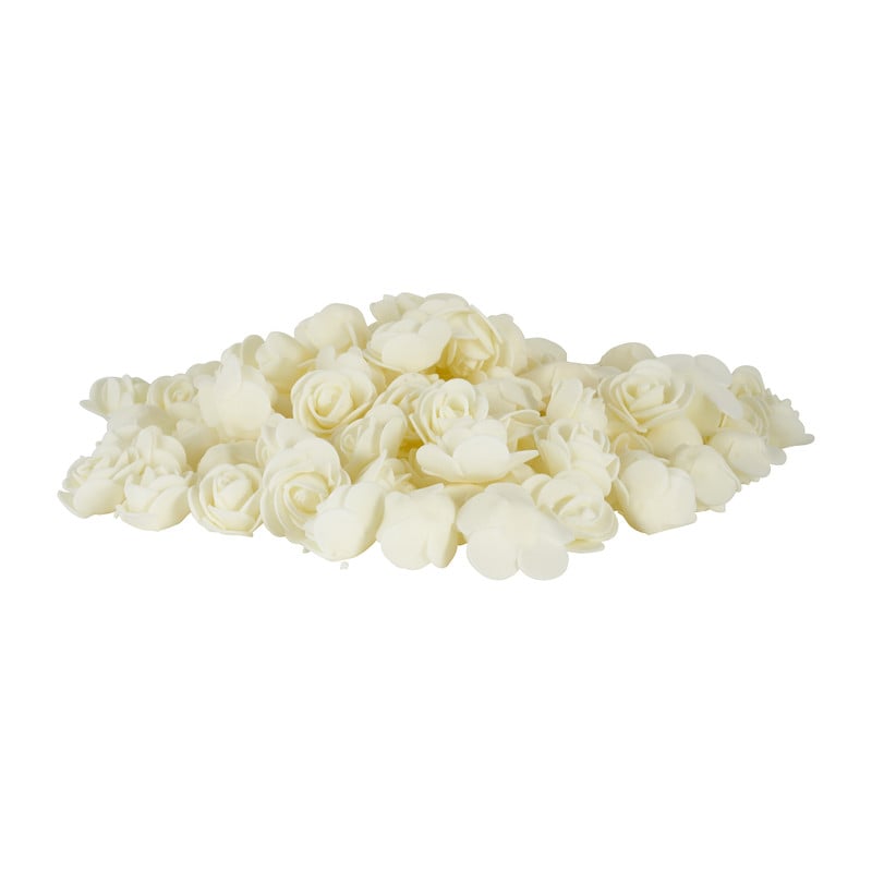 Foam roosjes wit - set van 100