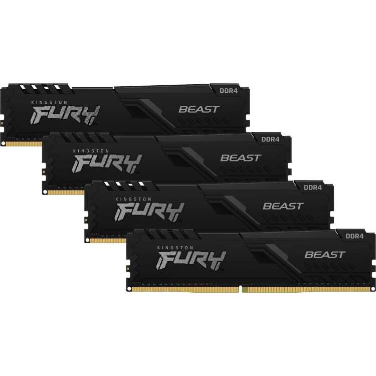 Kingston FURY 128 GB DDR4-3600 Quad-Kit werkgeheugen KF436C18BBK4/128, Beast