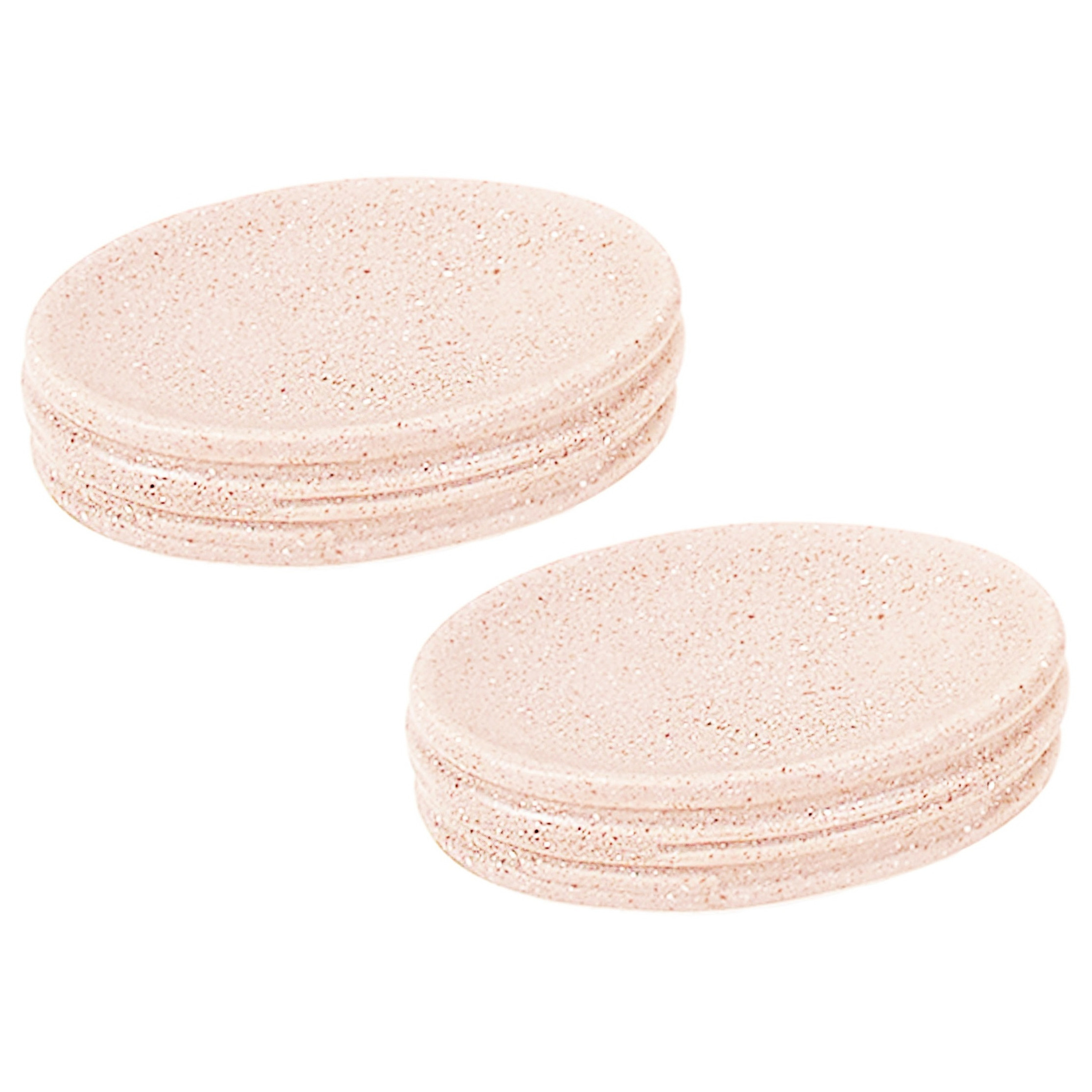 Set van 2x stuks zeephouders/zeepbakjes wit keramiek 13 cm -