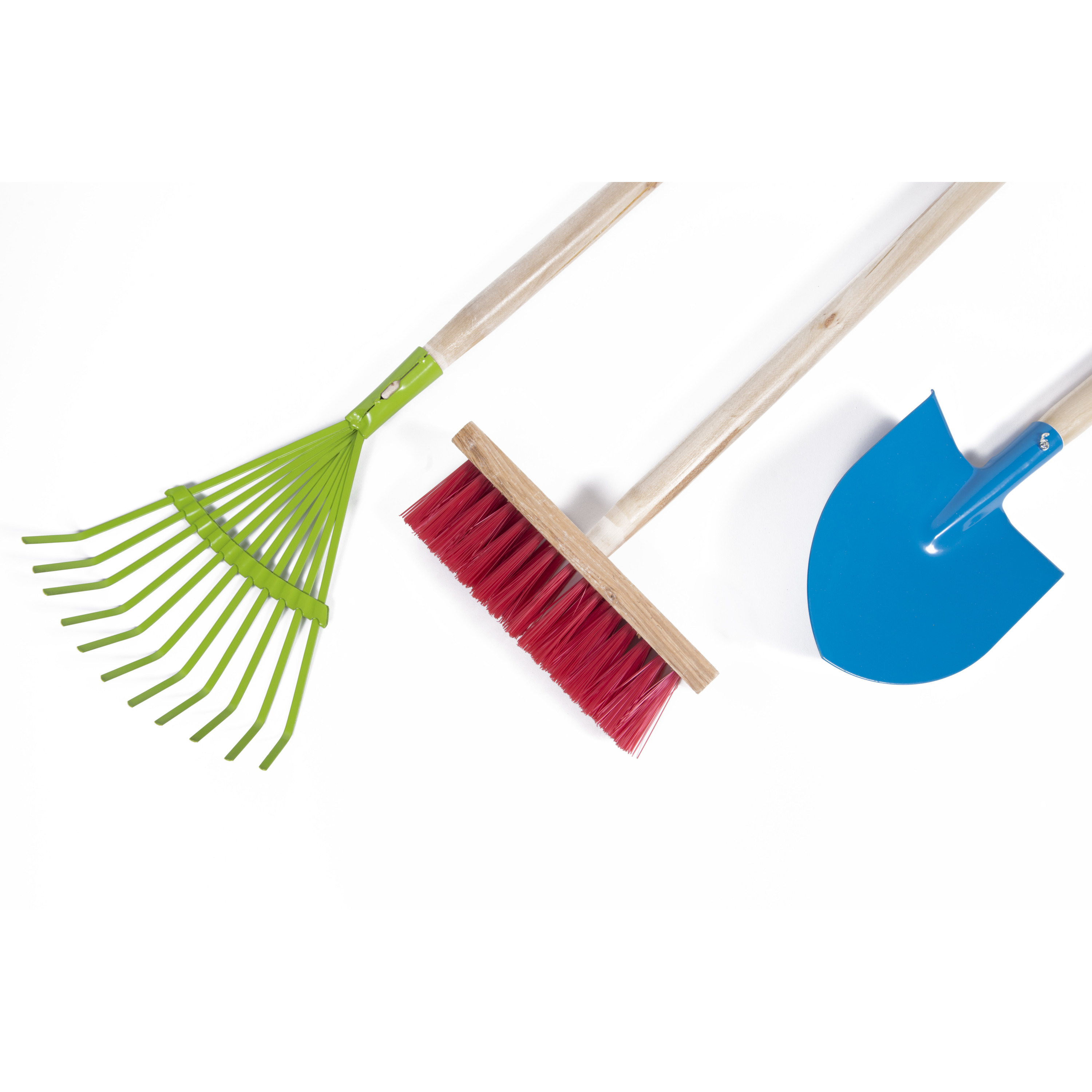 Benson Tuingereedschap voor kinderen - 3-delig - speelgoed schop/schep, hark en bladhark -