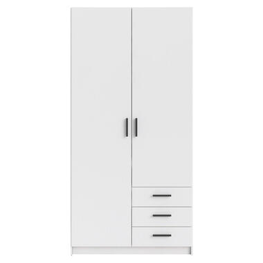 Kledingkast Sprint 2-deurs - wit - 200x98,5x50 cm - Leen Bakker