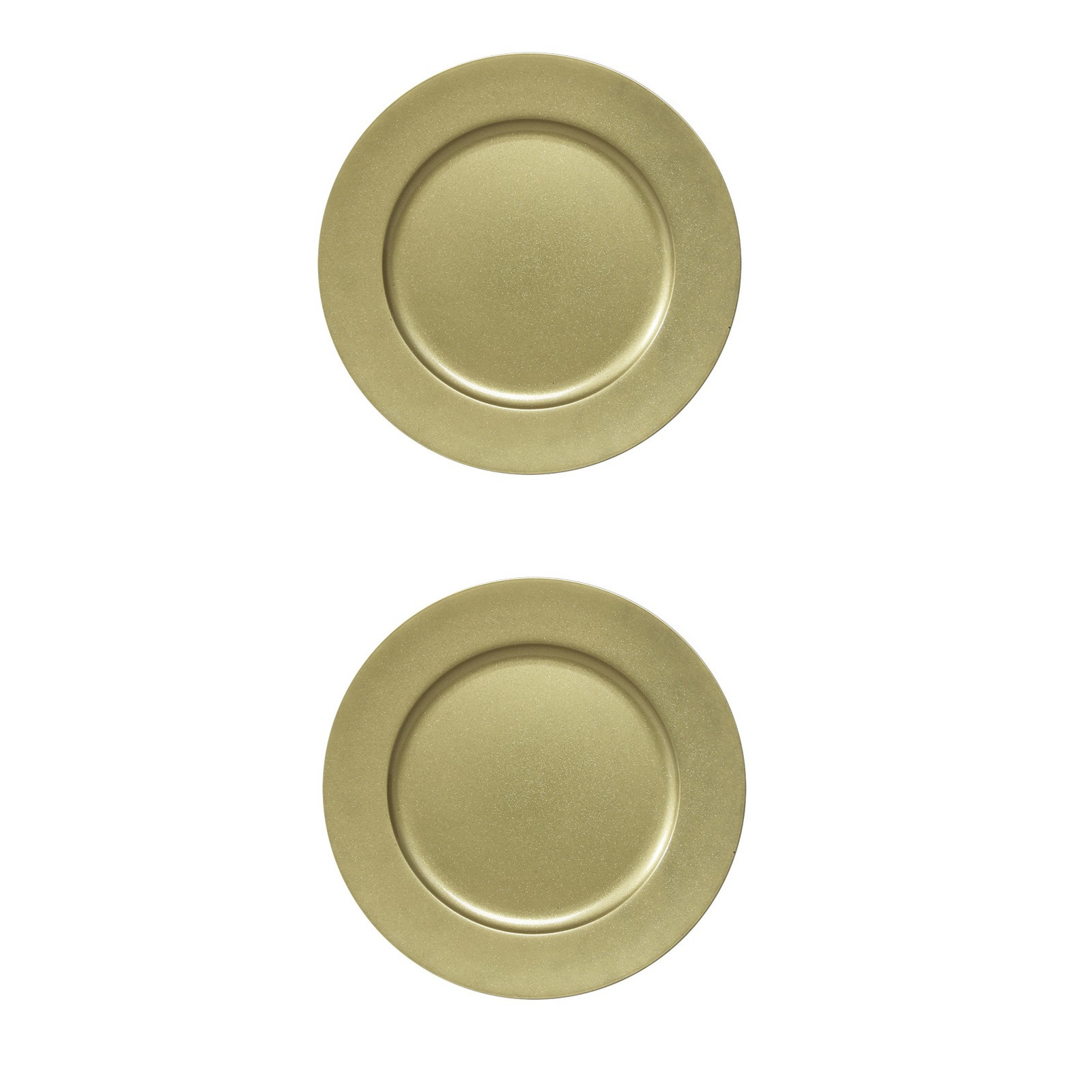 10x stuks diner borden/onderborden goud met glitters 33 cm -