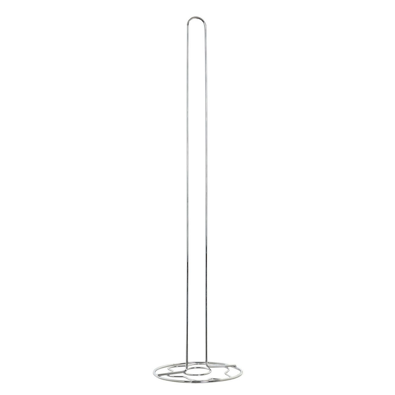 Wc/toiletrol houder staand zilver met bloemetjespatroon 55 cm -