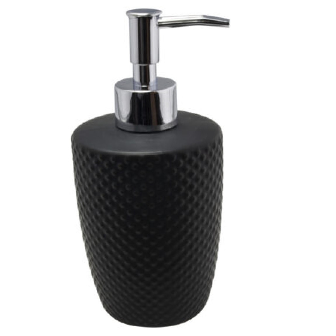 Zeeppompje/zeepdispenser zwart keramiek 400 ml -