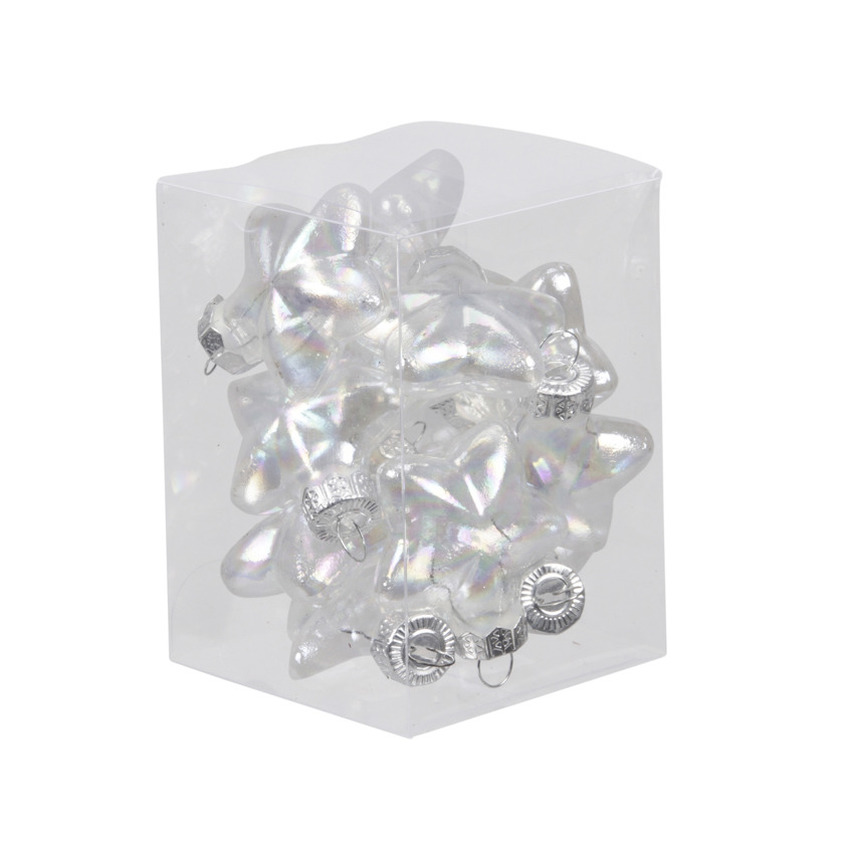 Othmar Decorations Kersthangers -sterren - 12x -parelmoer - 4 cm -
