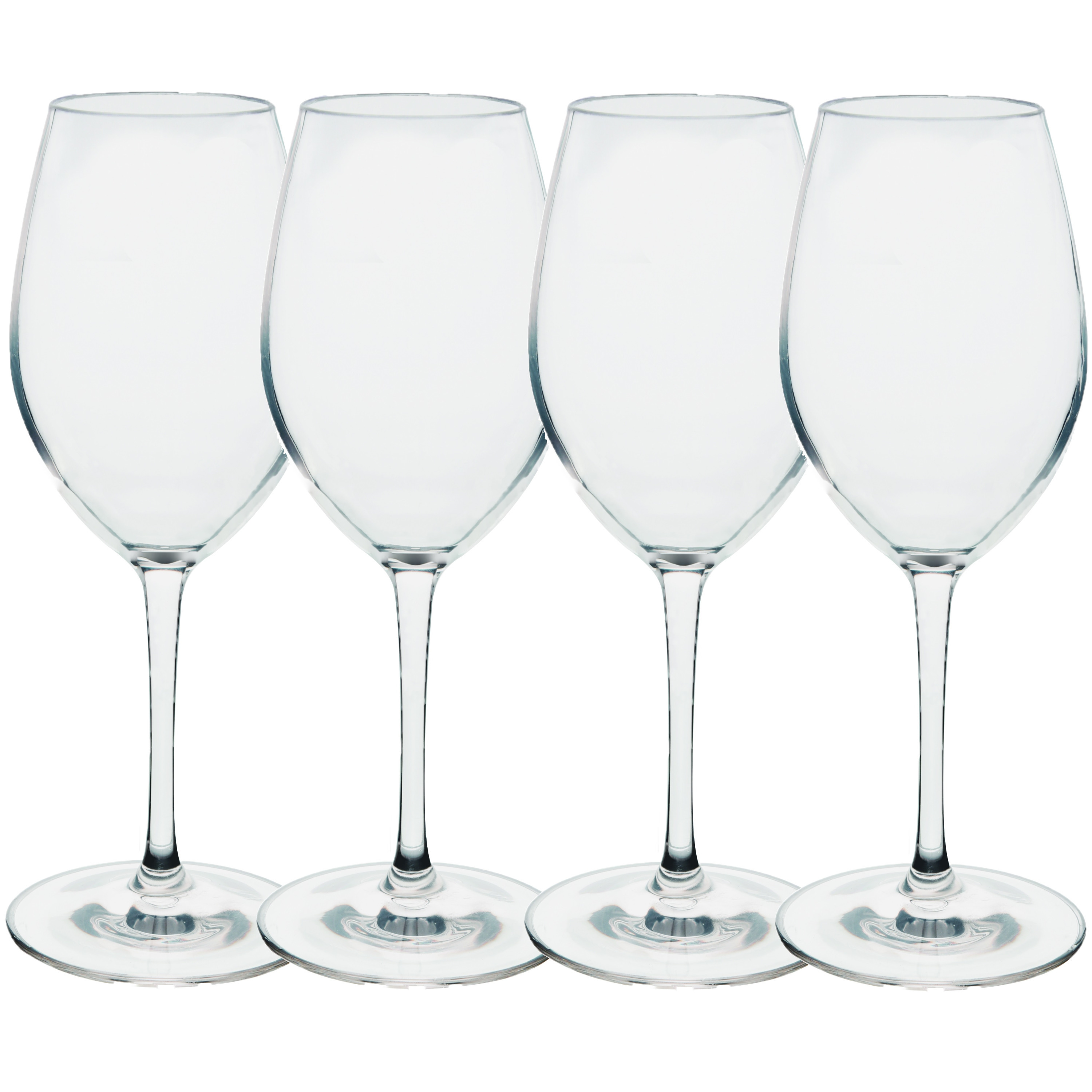 Set van 4x stuks onbreekbare kunststof camping wijnglazen voor witte wijn 265 ml -