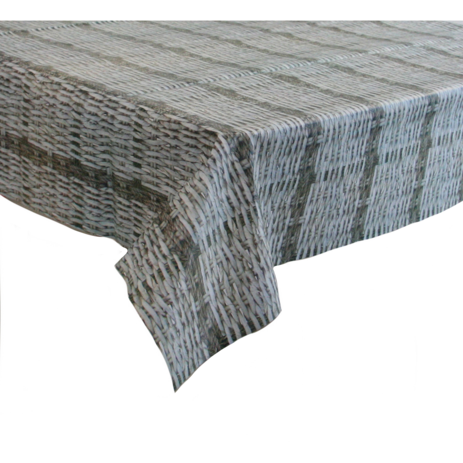 Tafelzeil/tafelkleed met rotan print 140 x 250 cm -