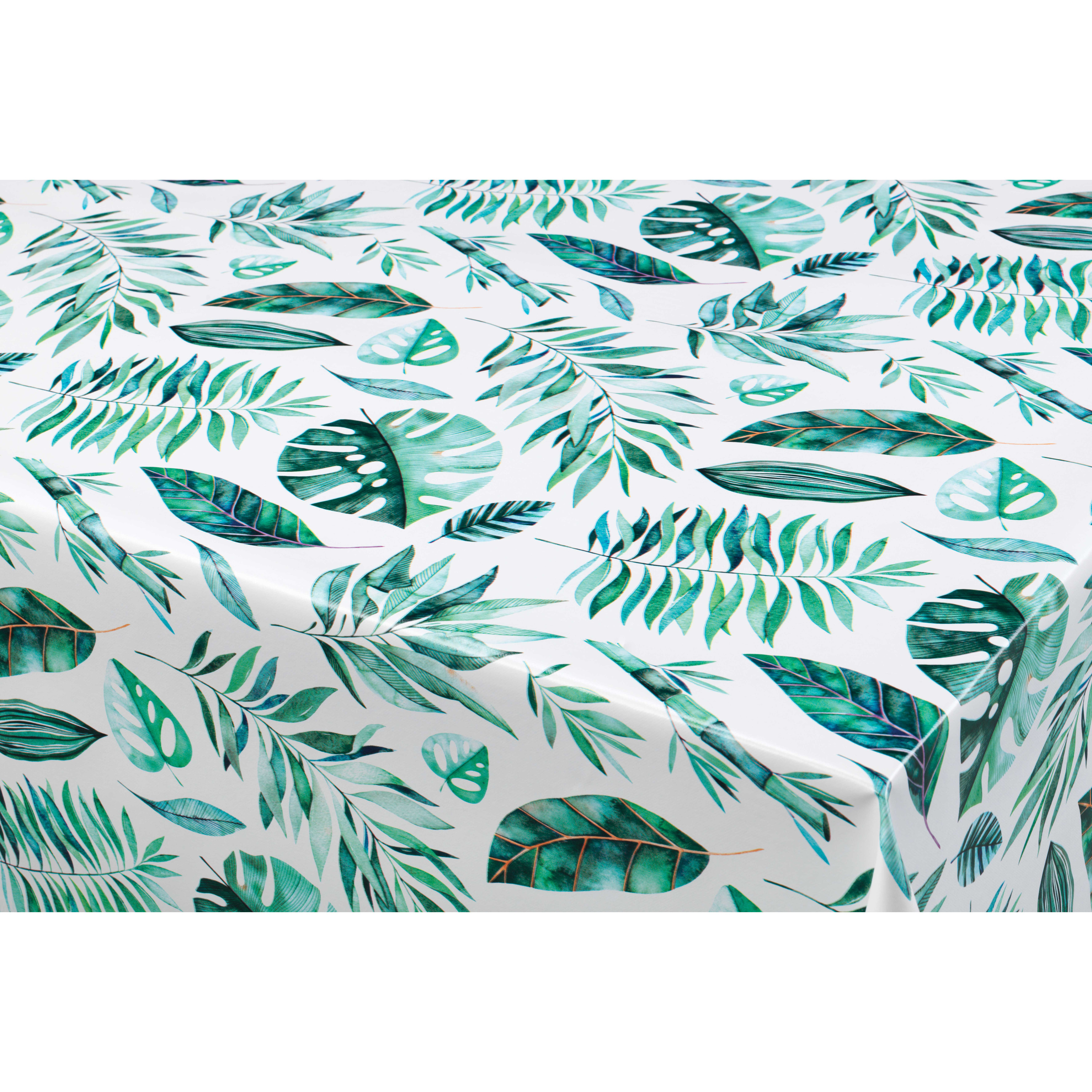 Tafelzeil/tafelkleed bladeren print 140 x 300 cm -
