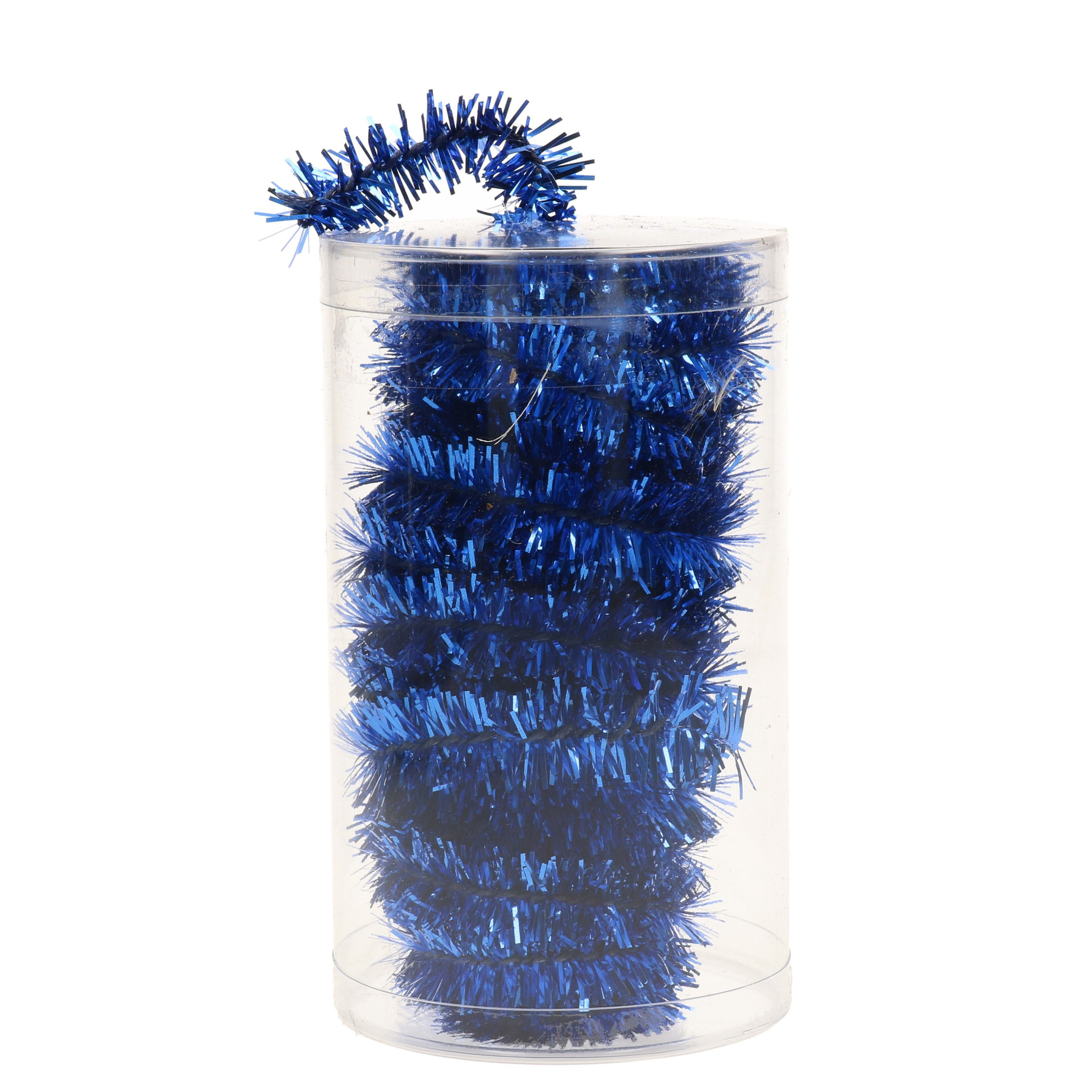 Kerstslingers - blauw - folie - 20 meter - extra lang - kerstversiering/kerstboomversiering -