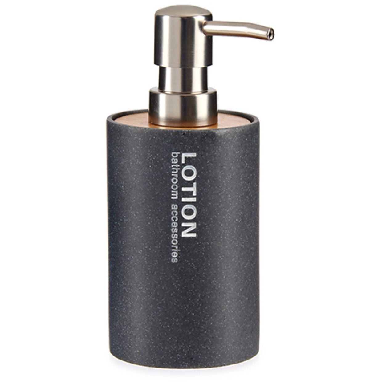 Zeeppompje/zeepdispenser antraciet kunststof 350 ml -