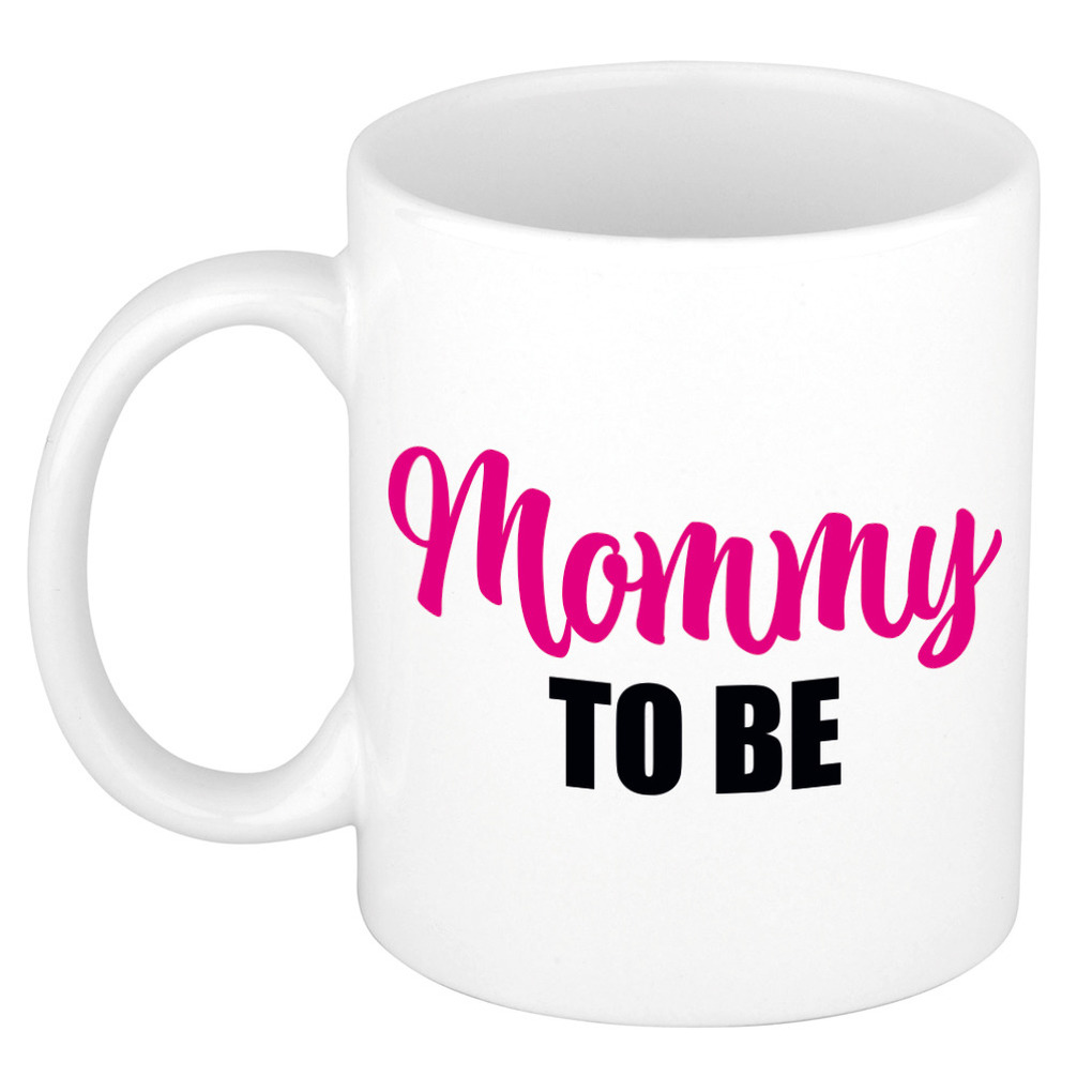 Mommy to be kado mok / beker wit - zwangerschapscadeau -