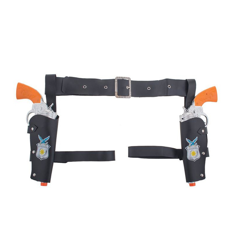 Verkleed speelgoed cowboys holster met 2 revolvers/pistolen - voor kinderen -