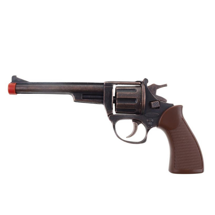 Verkleed speelgoed revolver/pistool metaal - 8 schots - Plaffertjes pistolen wapens -