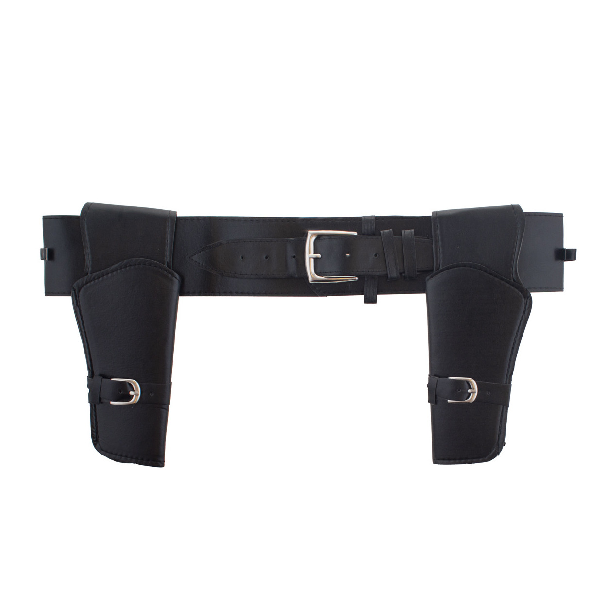 Verkleed cowboy holster voor 2 revolvers/pistolen voor volwassenen -