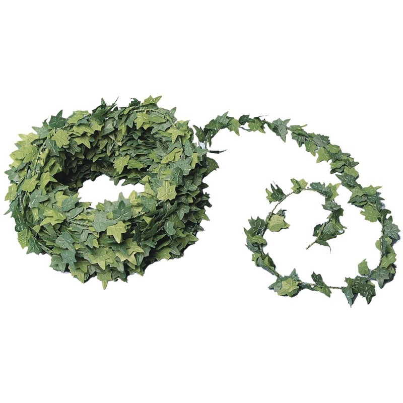 Mini hedera guirlande slinger kerstdorp decoratie 750 x 1 cm kunststof -