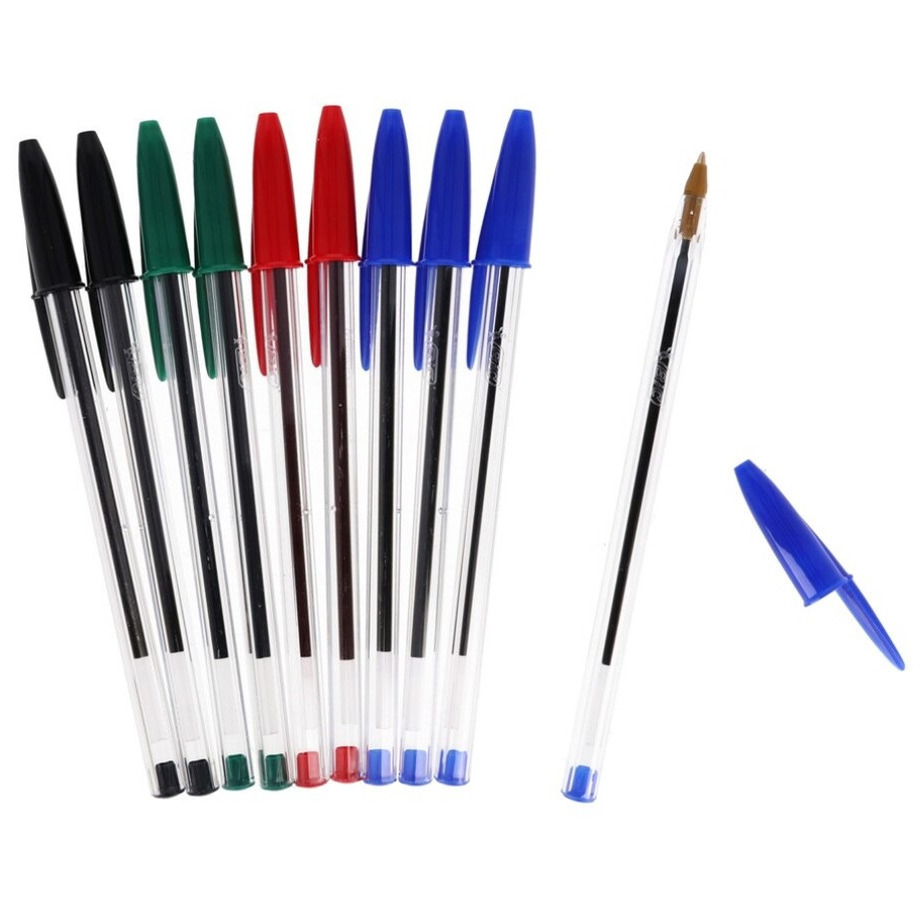 Bic balpennen set 10x stuks in 4 kleuren -