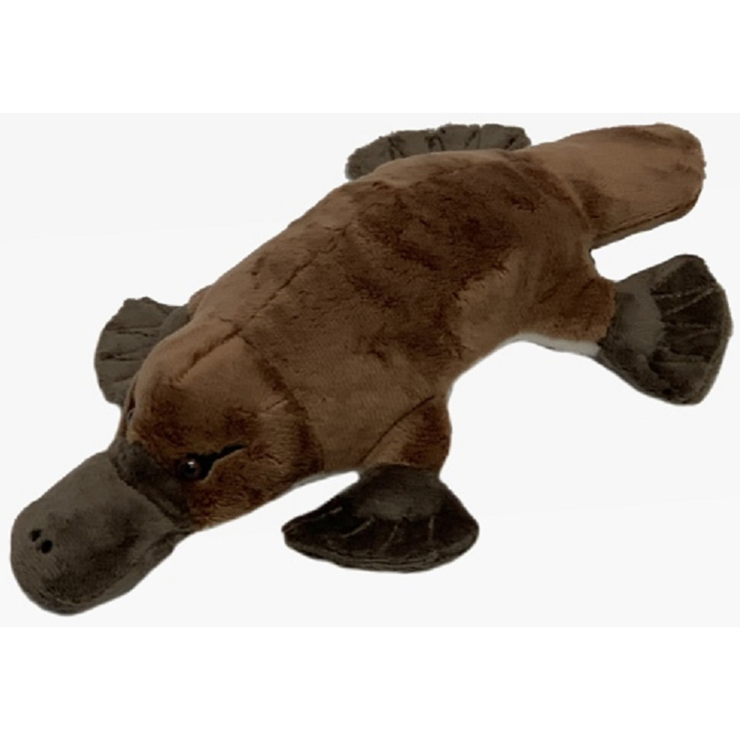 Pluche knuffel vogelbekdier bruin 28 cm -