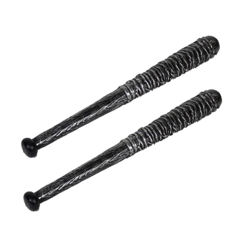 2x stuks speelgoed wapens plastic knuppels van 56 cm -