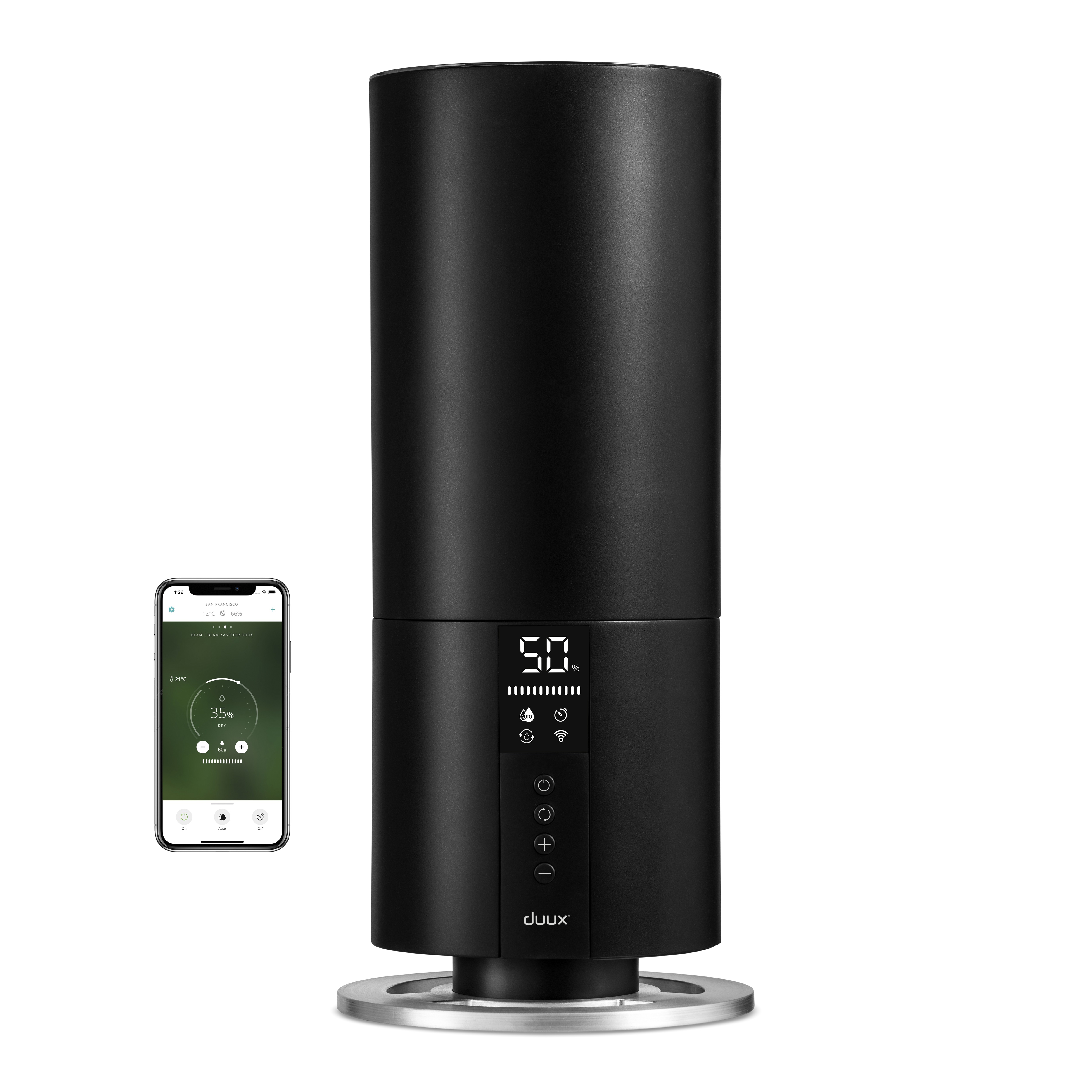 Duux Beam Mini Smart Ultrasonic Humidifier (Gen 2) Luchtbevochtiger Zwart