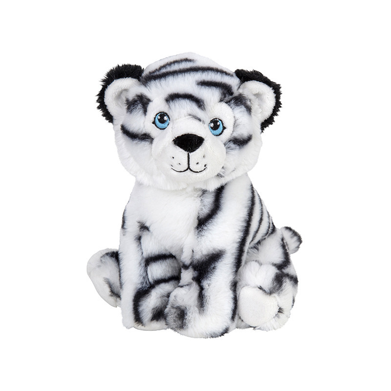 Pluche knuffel witte tijger van 19 cm -