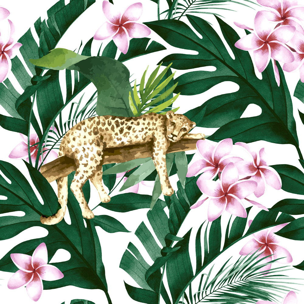 40x luxe tafel diner/lunch servetten 33 x 33 cm in safari/jungle print 3-laags -