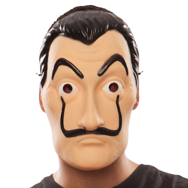 2x stuks la casa de Papel overvaller masker Salvador Dali -