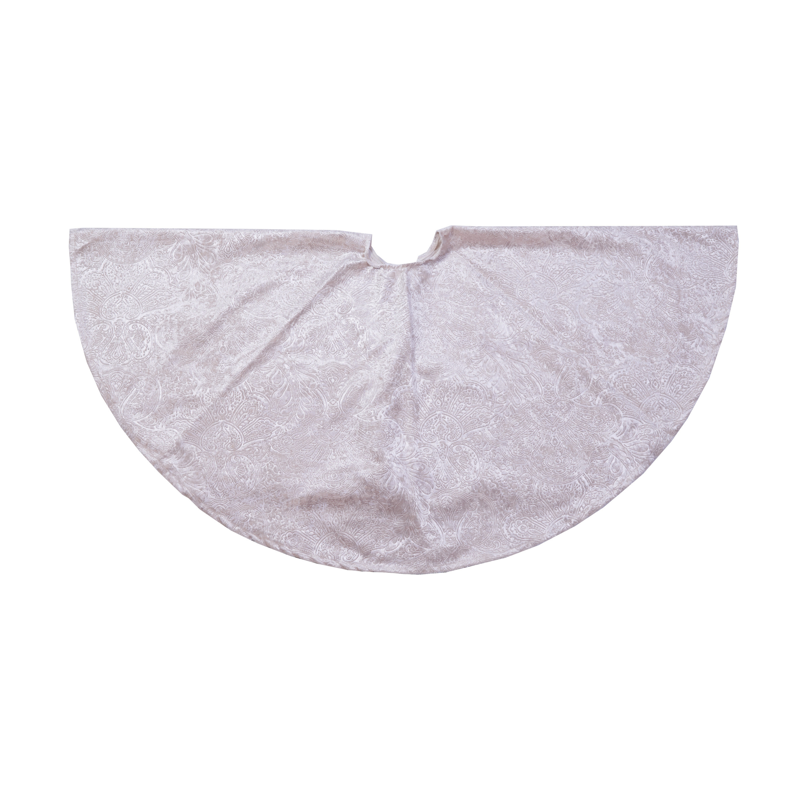 Kerstboomrok - creme wit - barok - D120 cm - polyester - kerstboom kleed -