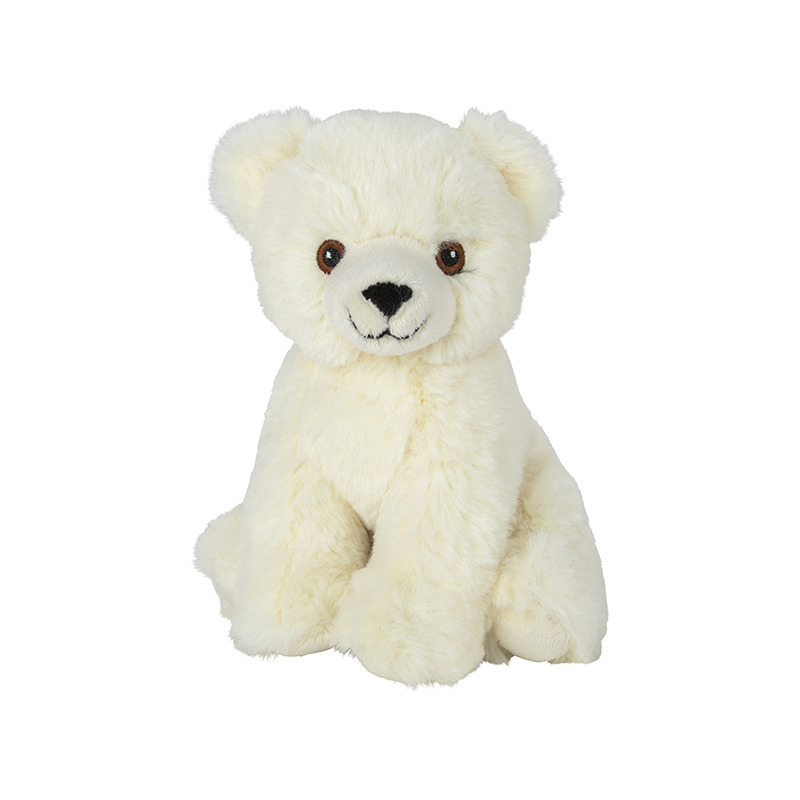 Nature planet pluche knuffel ijsbeer - wit - 16 cm - ijsberen -