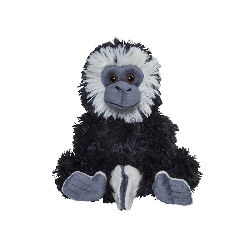 Pluche knuffel gibbon aapje zwart van 17 cm -