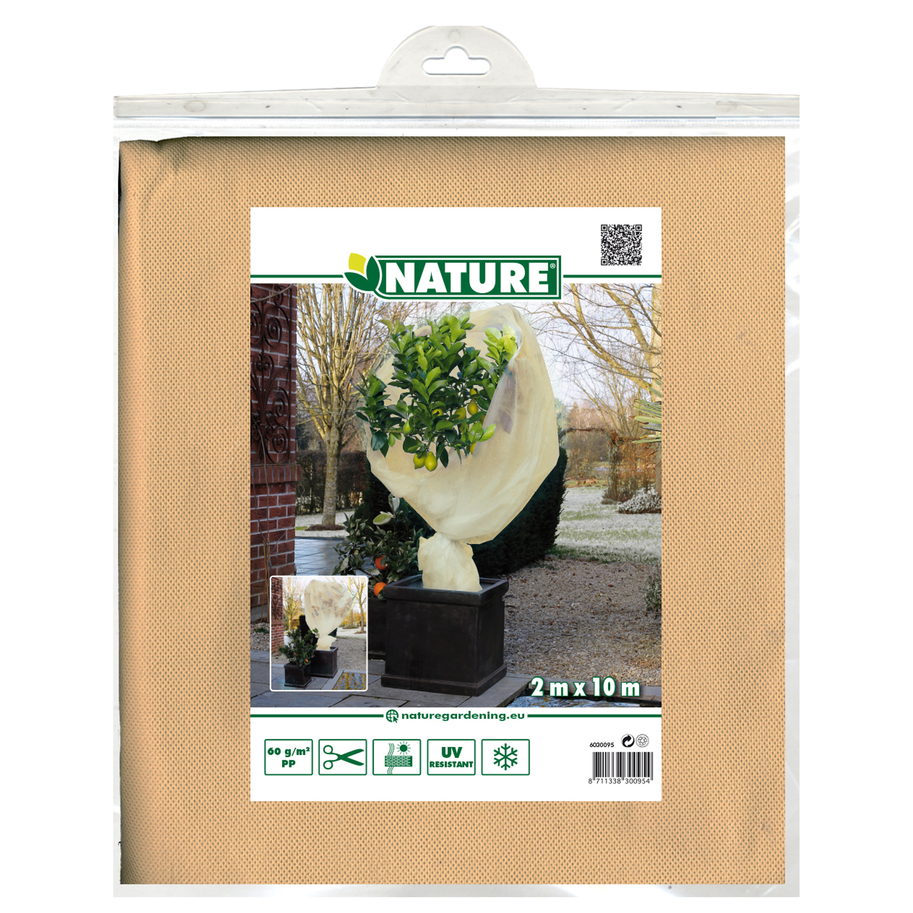 Plantenhoes XL - 10 x 2 meter - beige - anti-vorst planten beschermhoes - 1000 x 200 cm -