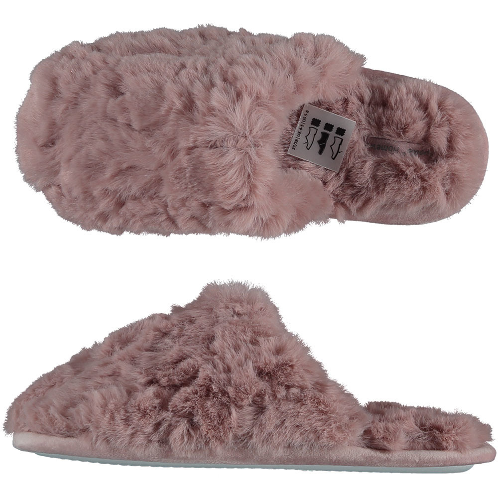 Dames instap slippers/pantoffels roze maat 37-38 37/38 -