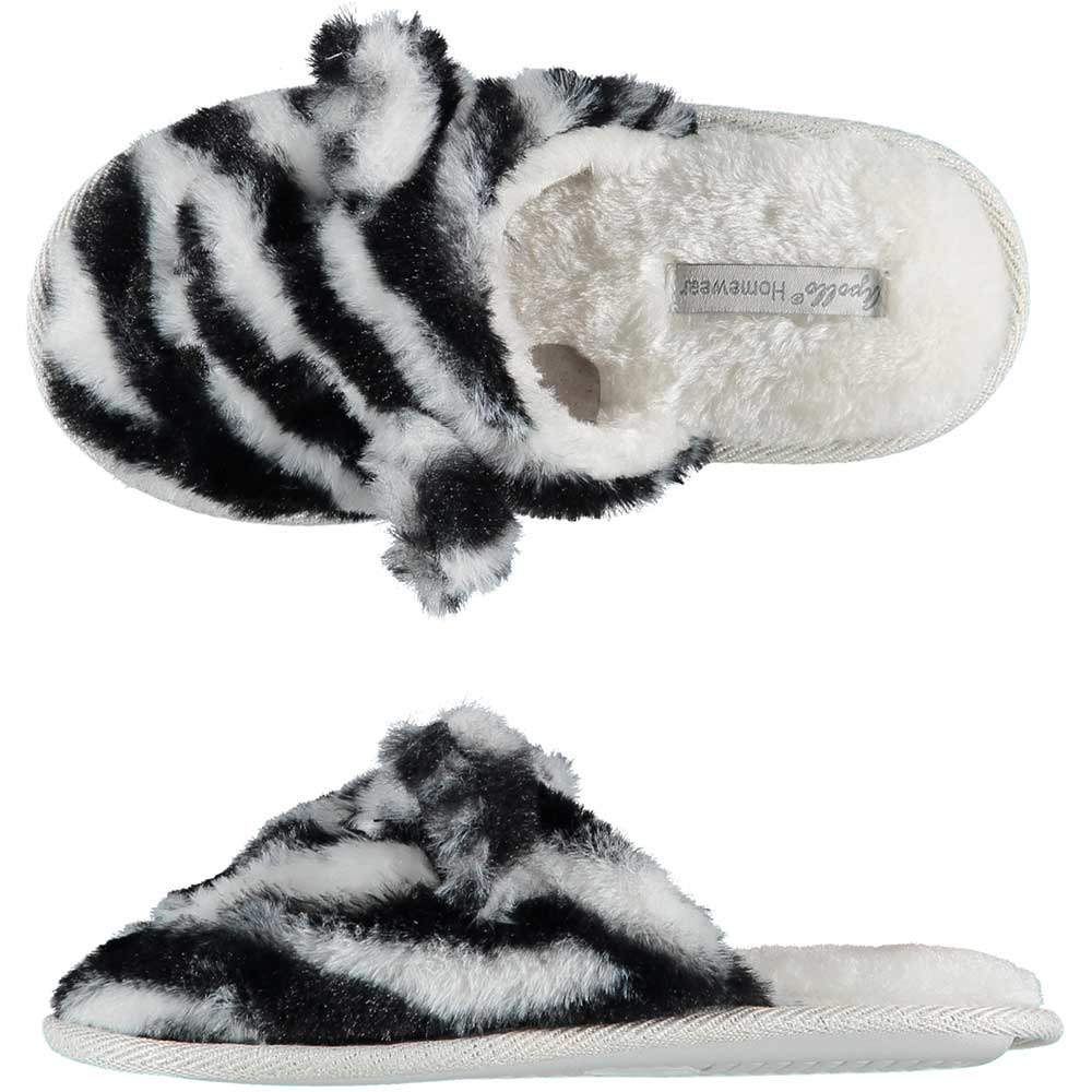 Instap sloffen/pantoffels - zebra print - maat 31-32 - kinderen - meisjes slippers 31/32 -