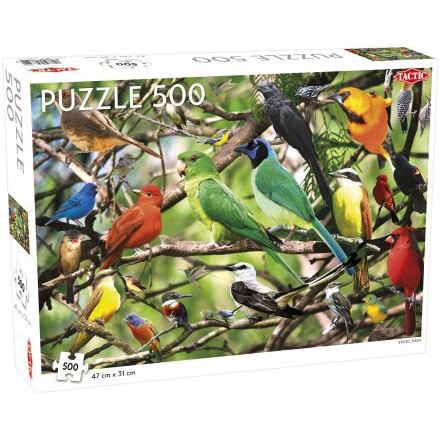 Tactic Puzzel Animals: Exotic Birds puzzel 500 stukjes