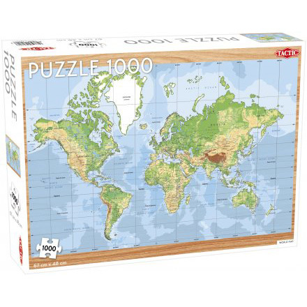 Tactic Puzzel World Map puzzel 1000 stukjes