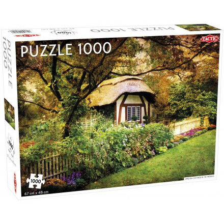 Tactic Puzzel Landscape: English Cottage in the Woods puzzel 1000 stukjes