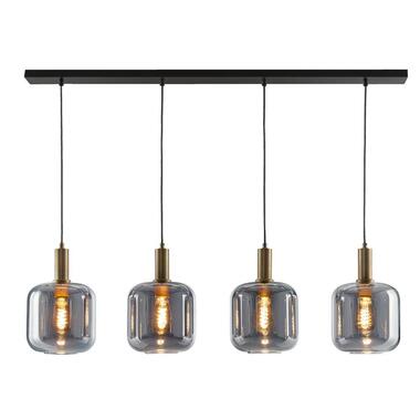 Hanglamp Toulouse 4-lichts - zwart - 150x120x10 cm - Leen Bakker