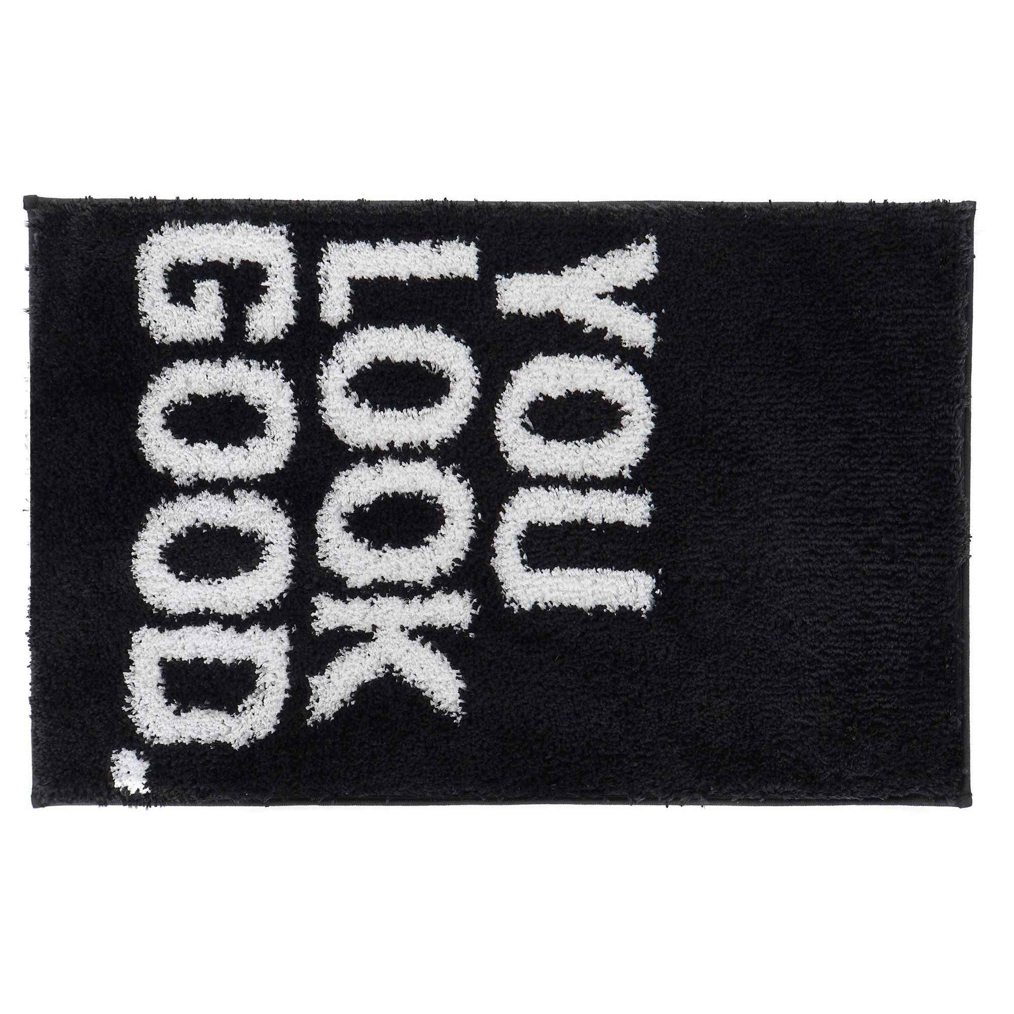 Badmat/badkamerkleed You Look Good zwart 80 x 50 cm rechthoekig -