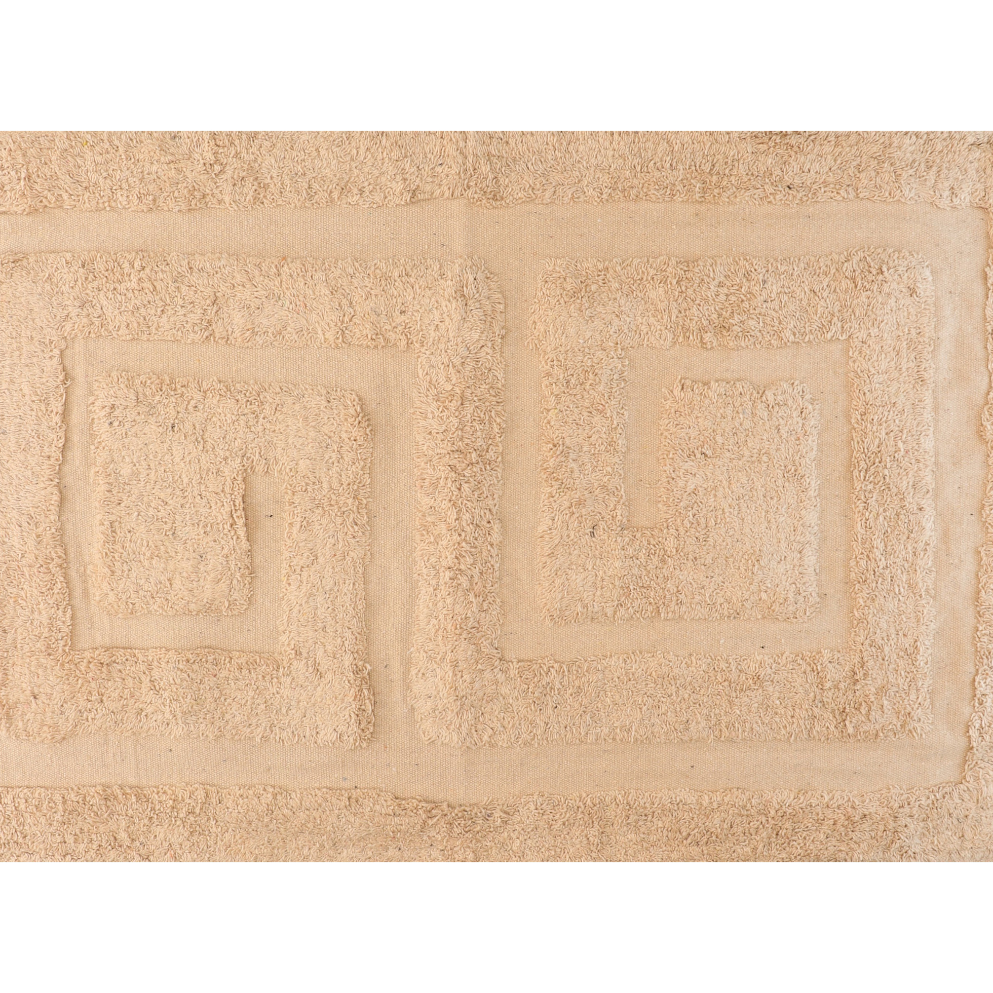 Badmat/badkamerkleed creme beige 80 x 50 cm rechthoekig -