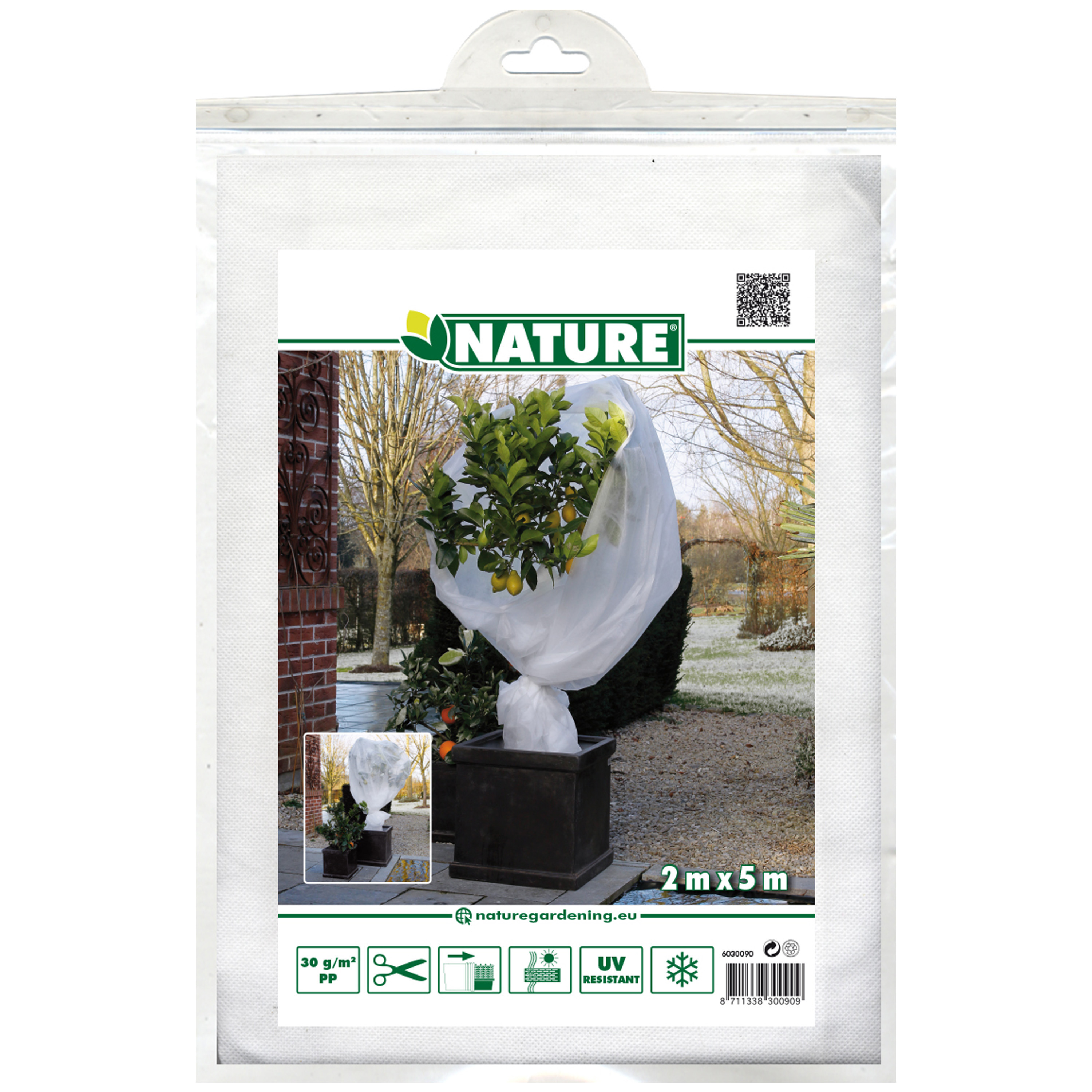 Plantenhoes XL - 5 x 2 meter - wit - anti-vorst planten beschermhoes - 500 x 200 cm -