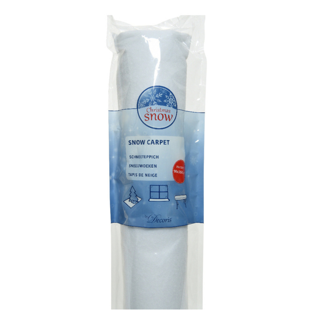 Sneeuwdeken - op rol - wit - 350 x 90 x 0,2 cm - sneeuwtapijt - sneeuw achtergrond -