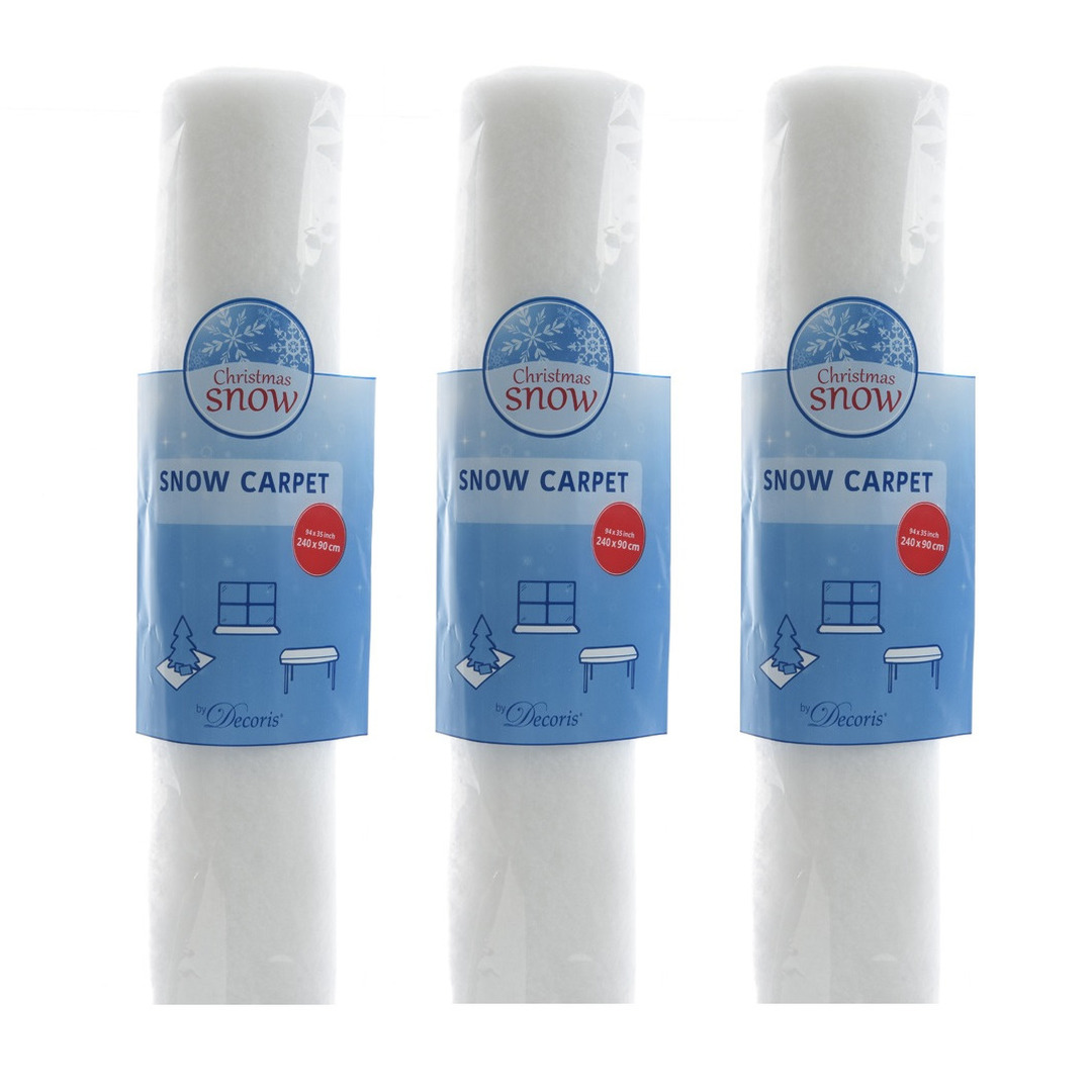 Sneeuwdeken/sneeuwtapijt - 3x stuks - op rol - 240 x 90 x 0,2 cm -