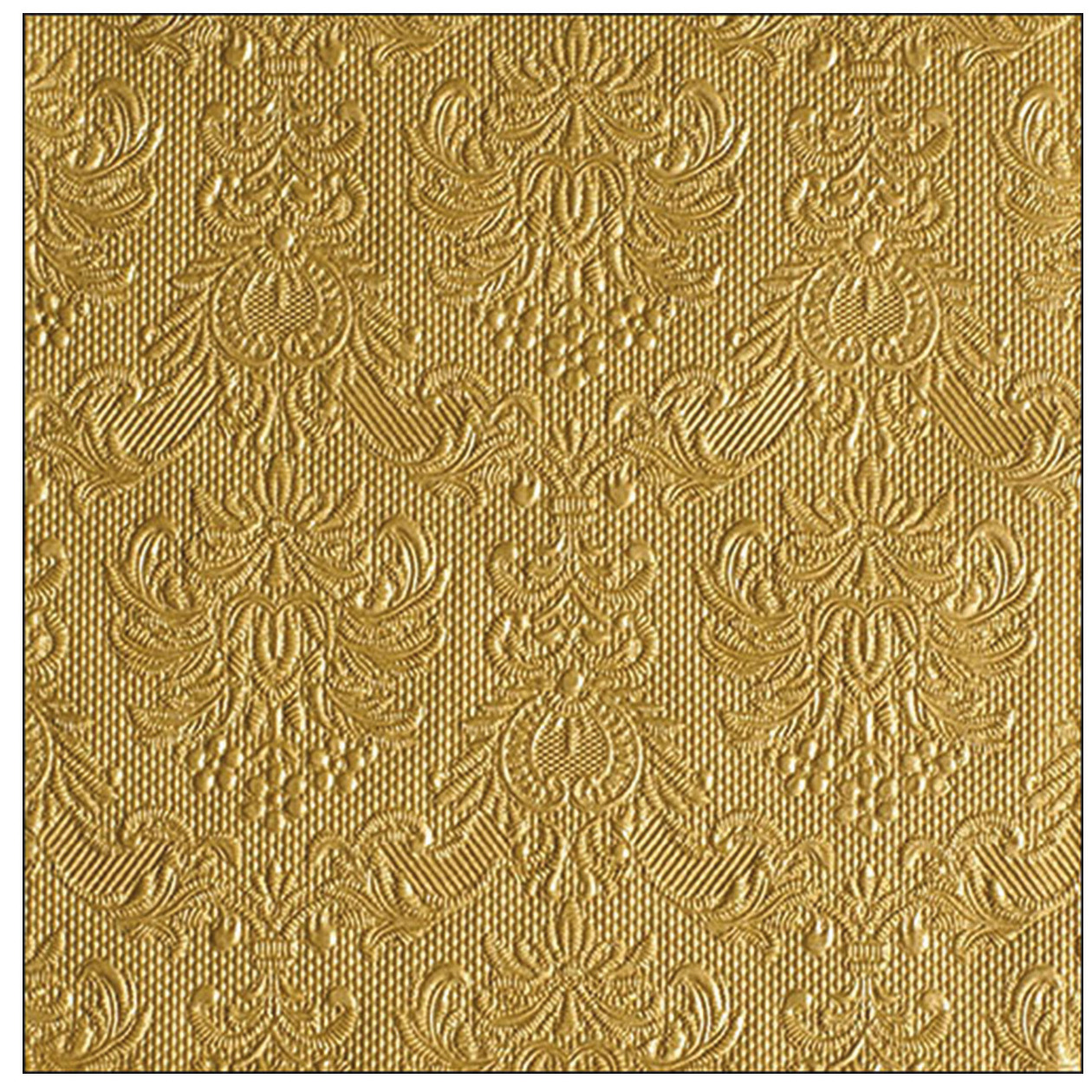 45x Tafel diner/lunch servetten 40 x 40 cm luxe deco print goud -