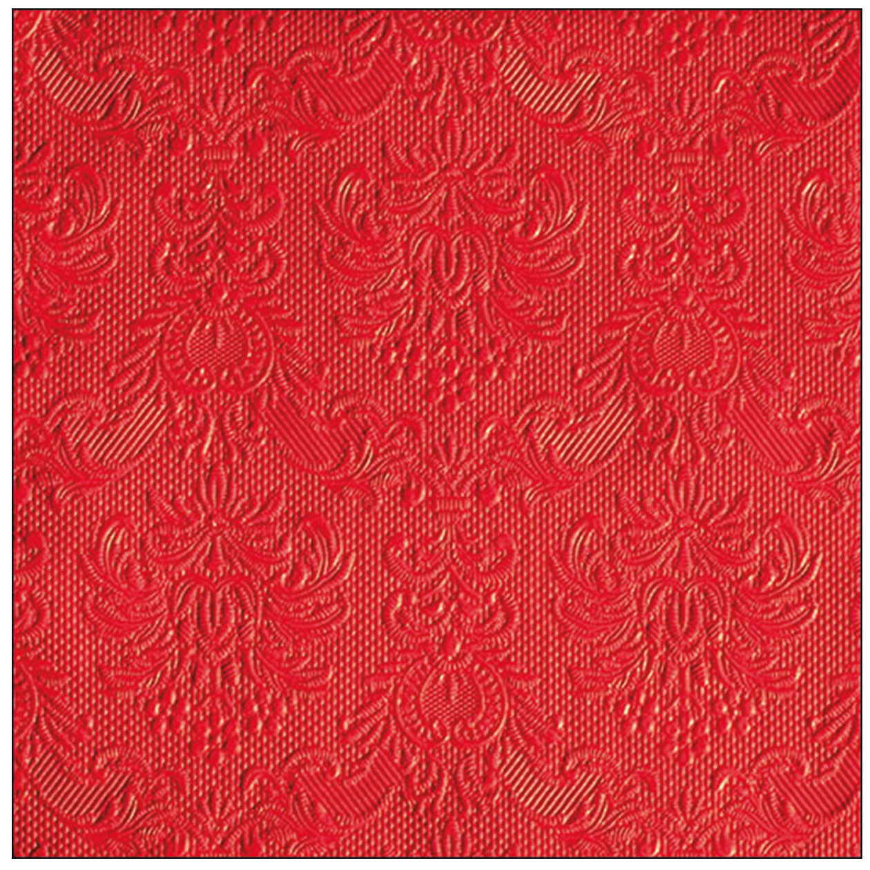 15x Tafel diner/lunch servetten 40 x 40 cm luxe deco print rood -