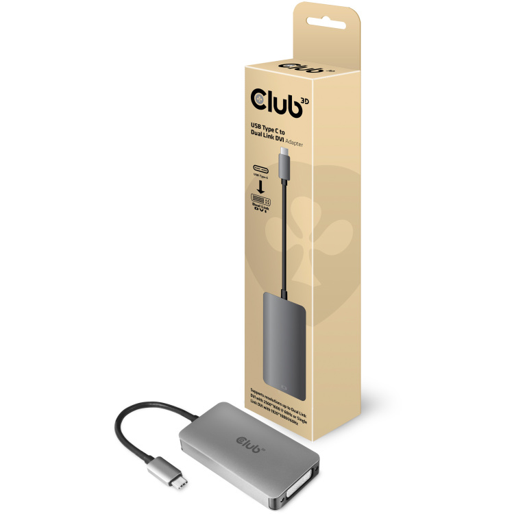 Club 3D USB Type C to DVI-I DUAL LINK Active Adapter adapter CAC-1510