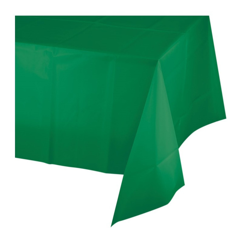 Party/verjaardag Tafelkleed - groen - 274 x 137 cm - tafellaken van papier - Gedekte tafel -