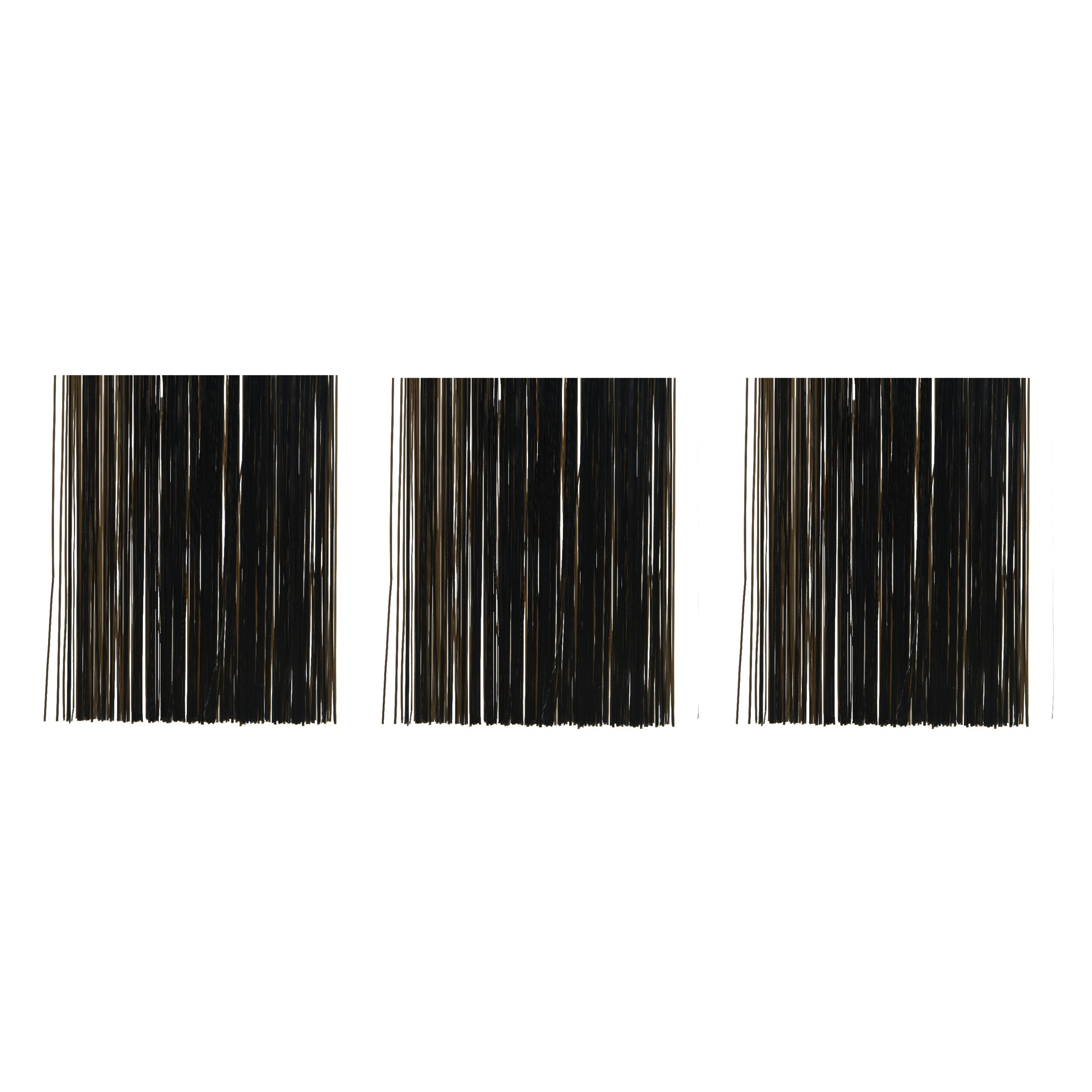 10x zakjes lametta engelenhaar zwart 50 x 40 cm -