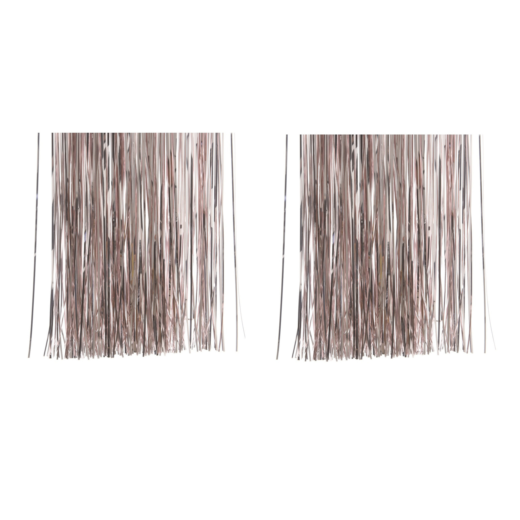 Engelenhaar - 2x zakjes - lichtlichtroze - 50 x 40 cm - folie - lametta - slierten - kerstversiering -