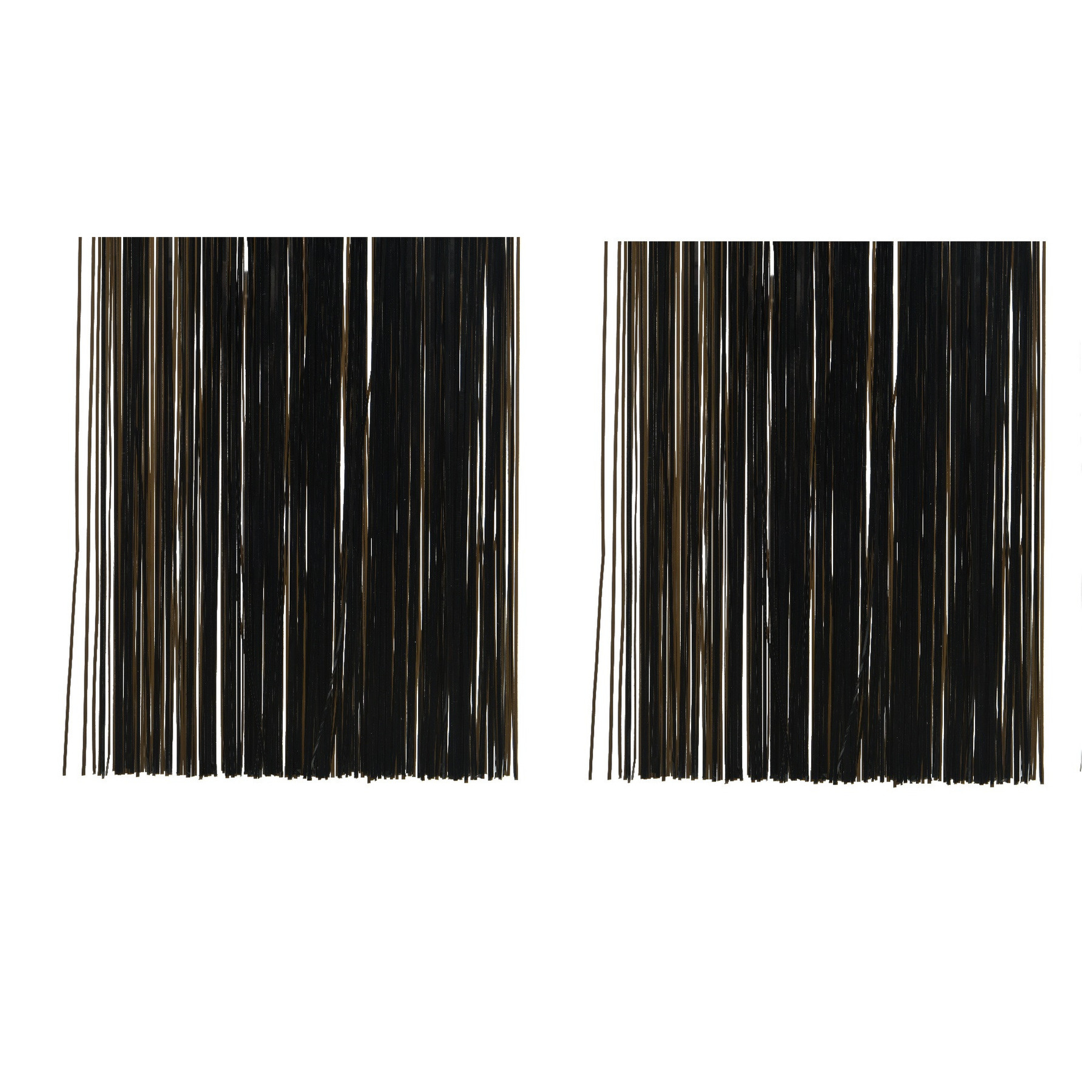 Engelenhaar - 2x zakjes - zwart - 50 x 40 cm - folie - lametta - slierten - kerstversiering -